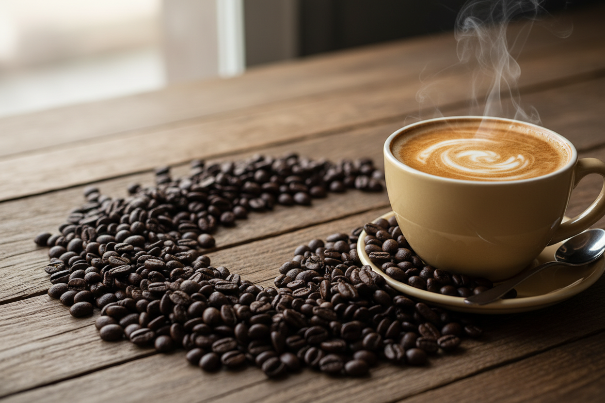 Create a Coffee Banner for Cast Iron and Coffee. Do not add any text